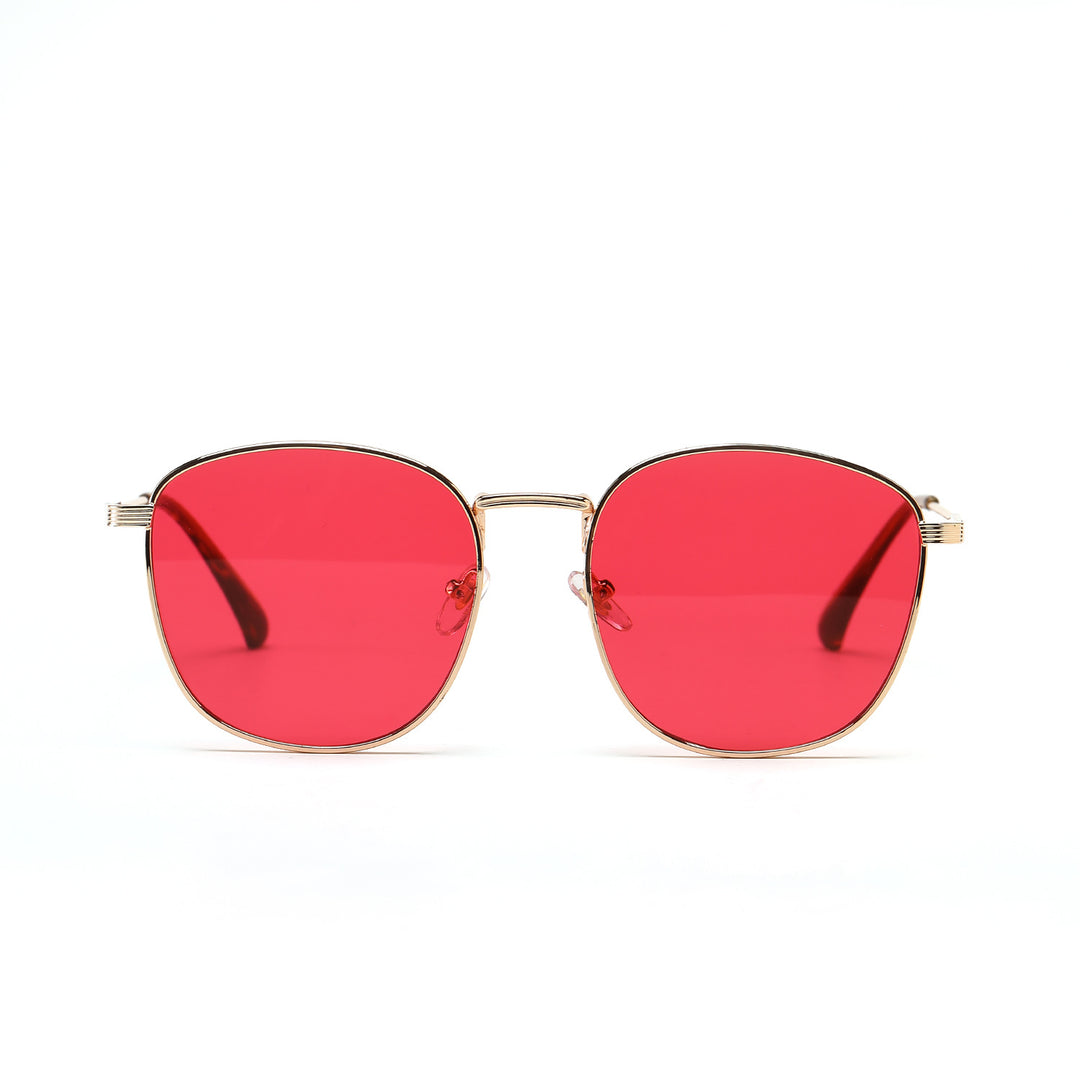 Dame modische Hexagon solbrille med luksuriøs metallramme Luvikno