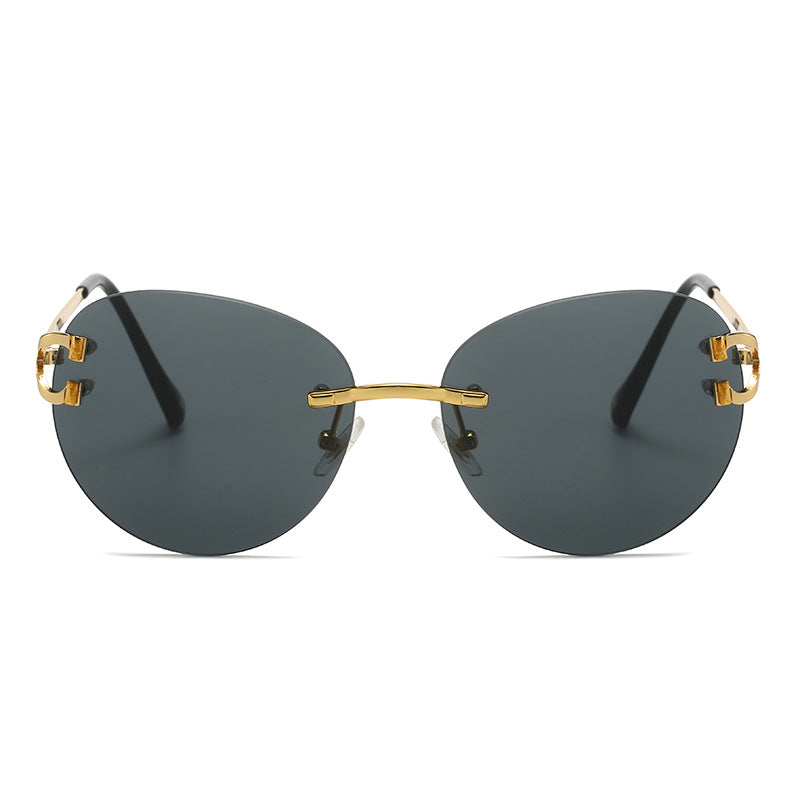 Damer elegant Cat-Eye solbriller med gullsenter og UV-beskyttelse Luvikno