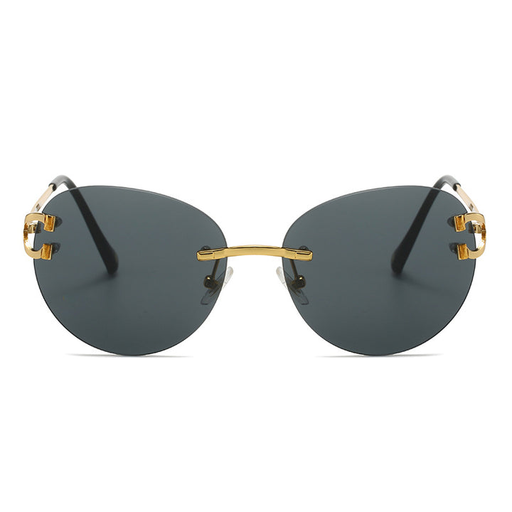 Damer elegant Cat-Eye solbriller med gullsenter og UV-beskyttelse Luvikno