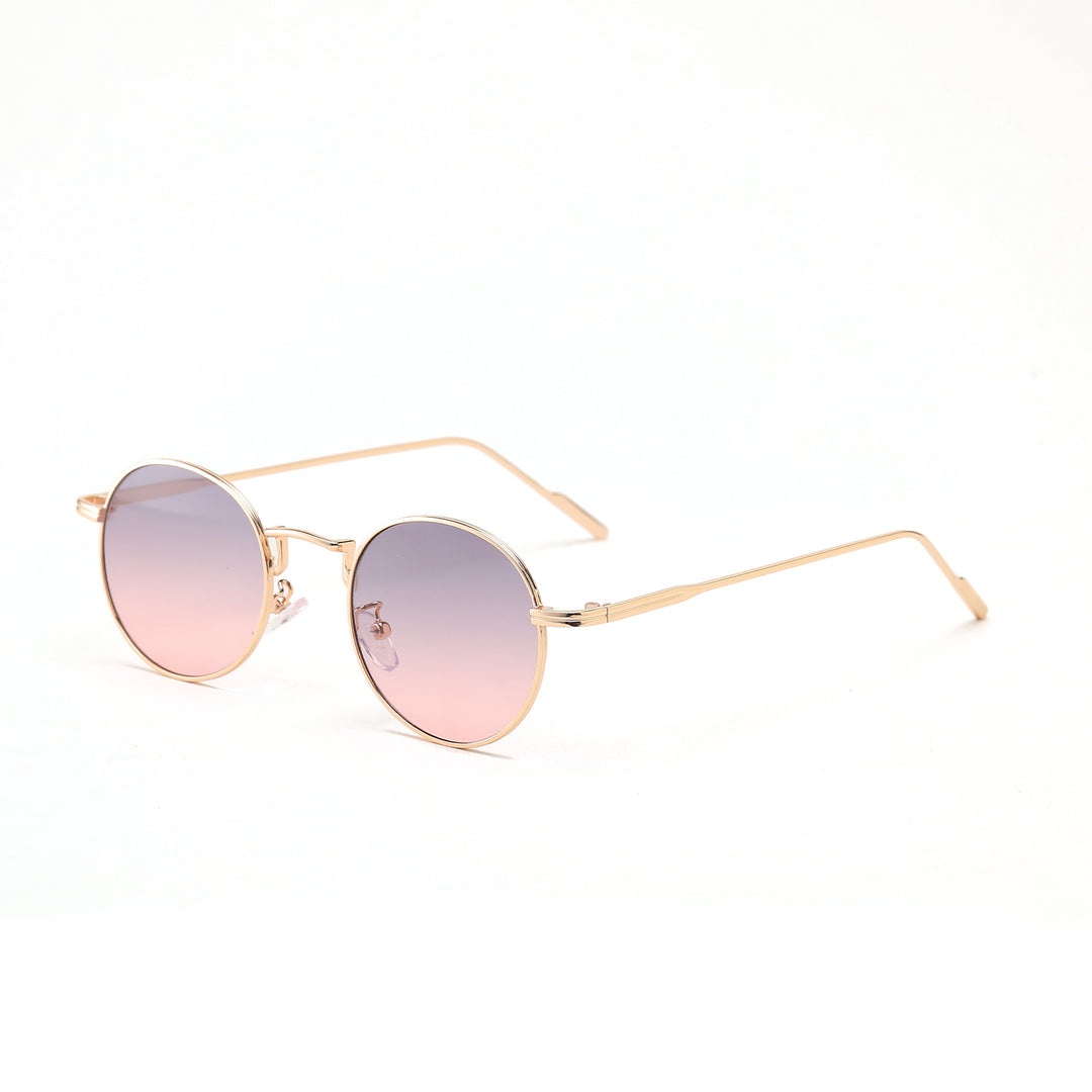 Dame rund modisk solbrille med elegant design Luvikno