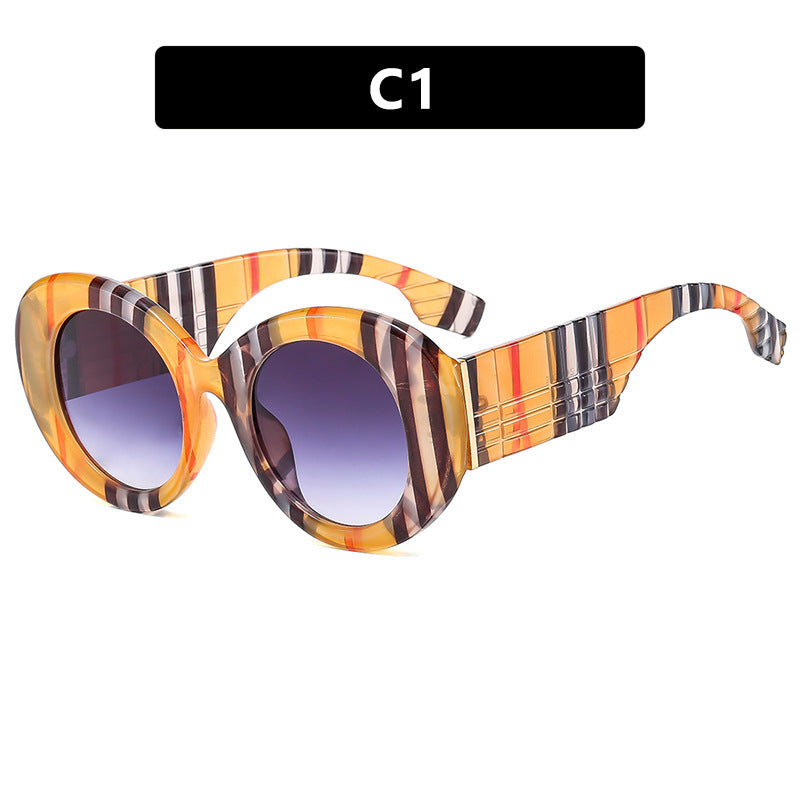 Dame ekstravagant solbrille med kreativ ramdesign og beskyttende UV-filter Luvikno