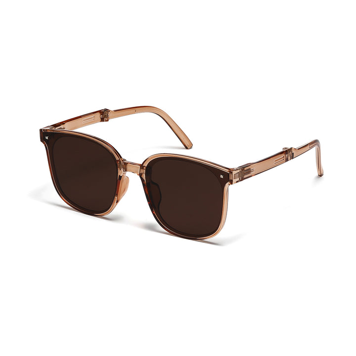 Dame kvadratisk solbrille med innovativ ramme i plast og polarisert glass Luvikno