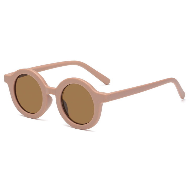 Dame rund solbrille med robust design og UV-beskyttelse Luvikno