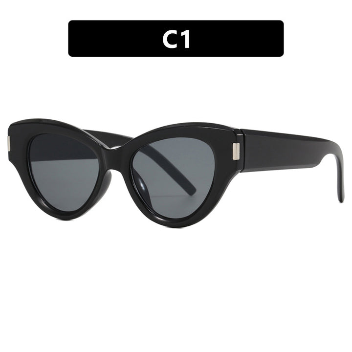 Damer stilige Cat-Eye solbriller med transparent ramme Luvikno