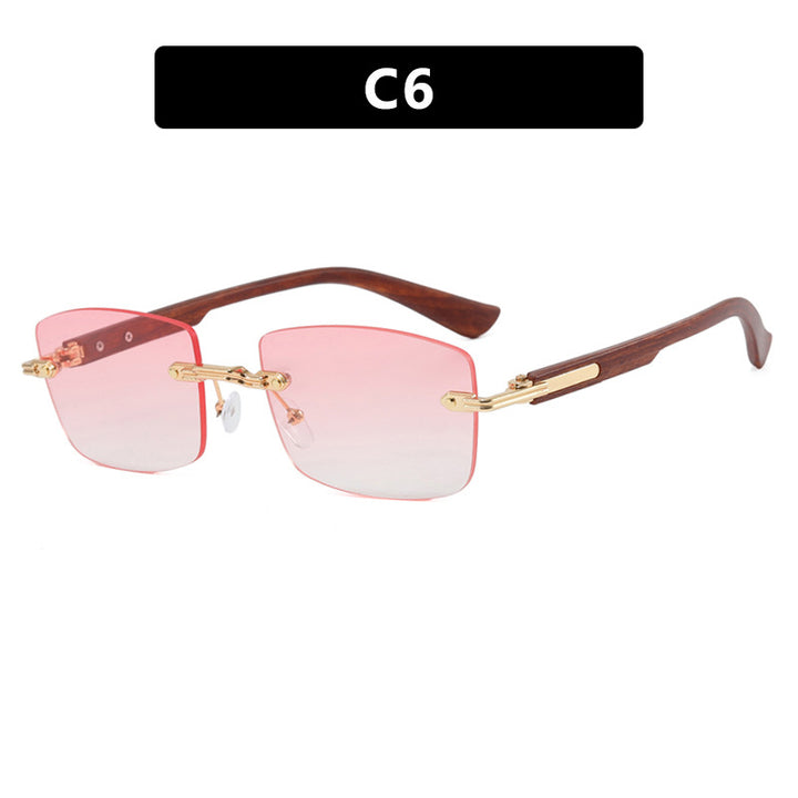 Dame kvadratisk solbrille med trefram og gradientlinser Luvikno