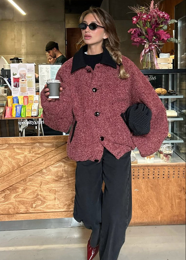 Luvik | Teddy Bouclé Takki - Tyylikäs Ylipitkä Tyyli