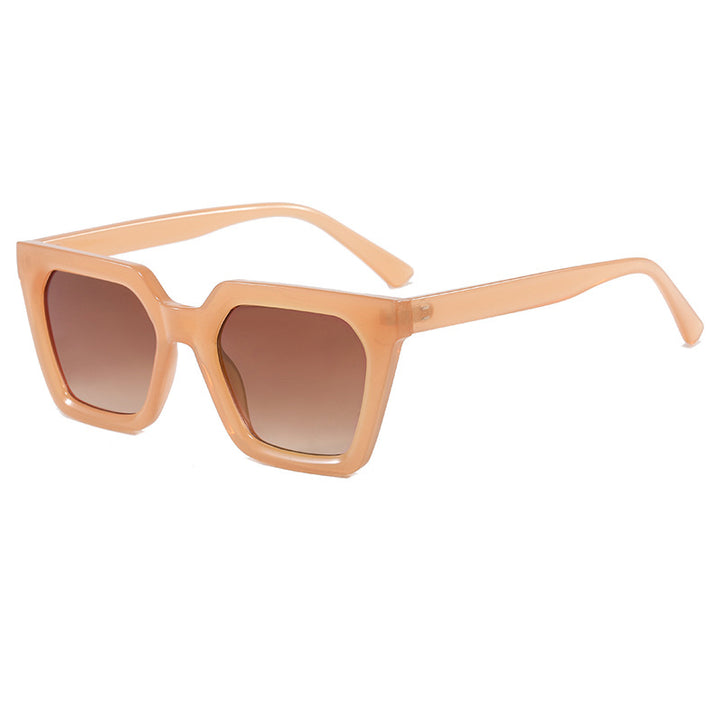 Dame moderne designer-solbrille med transparent ramme Luvikno