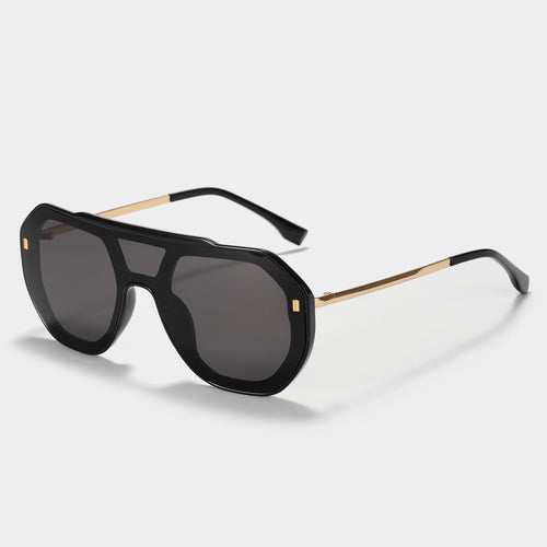 Dame oversized geometrisk solbrille med elegant ramme Luvikno