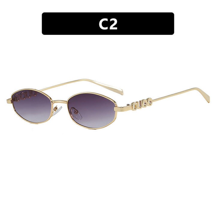 Dame moterik solbrille med elegant rustfritt stålramme og UV-beskyttelse Luvikno