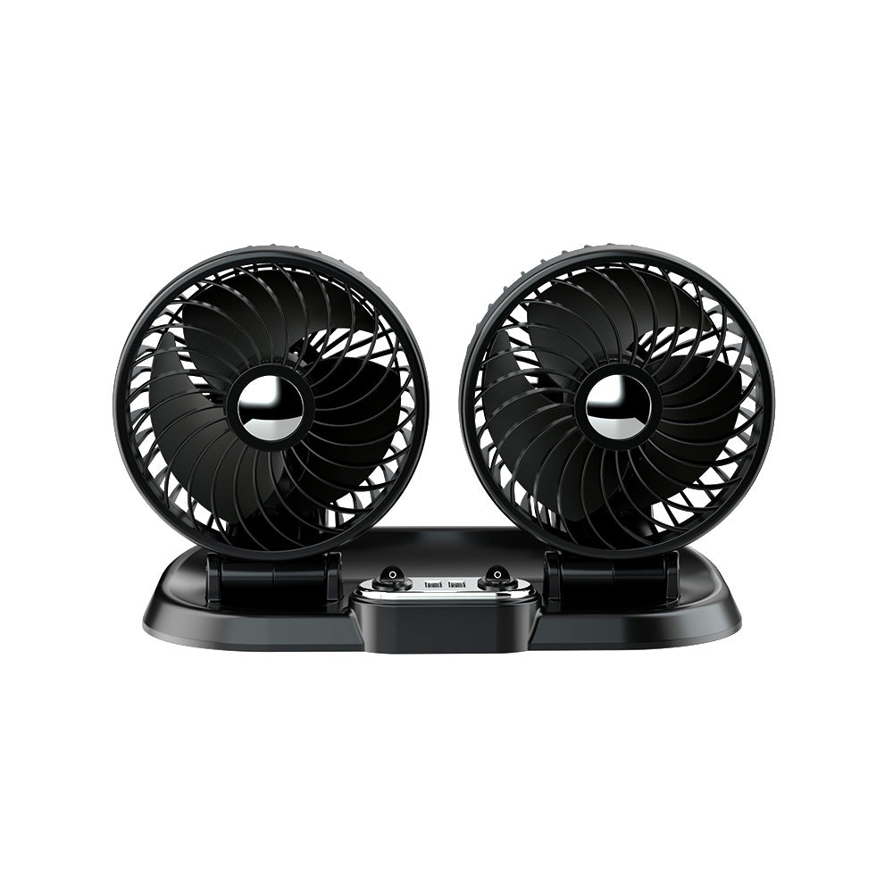 Dual-Head Bærbar Bil Ventilasjonsvifte Luvikno
