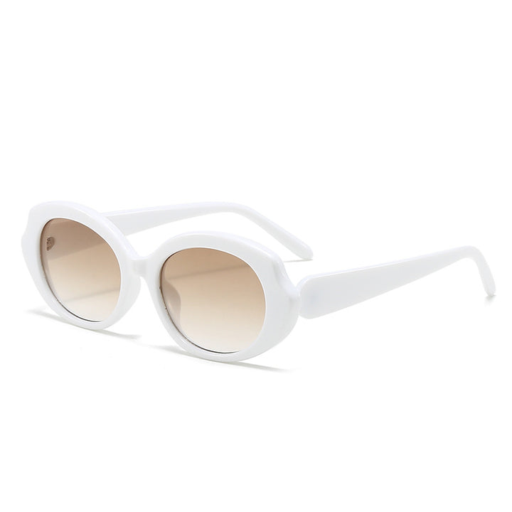 Dame moderne runde designer-solbriller Luvikno