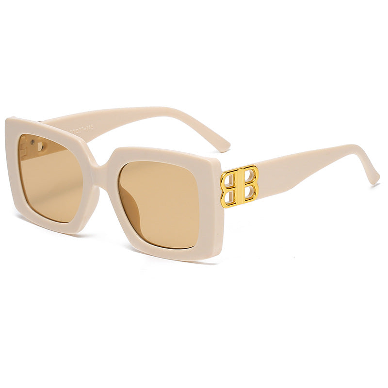 Dame oversized solbrille med elegant design og luksuriøse detaljer Luvikno