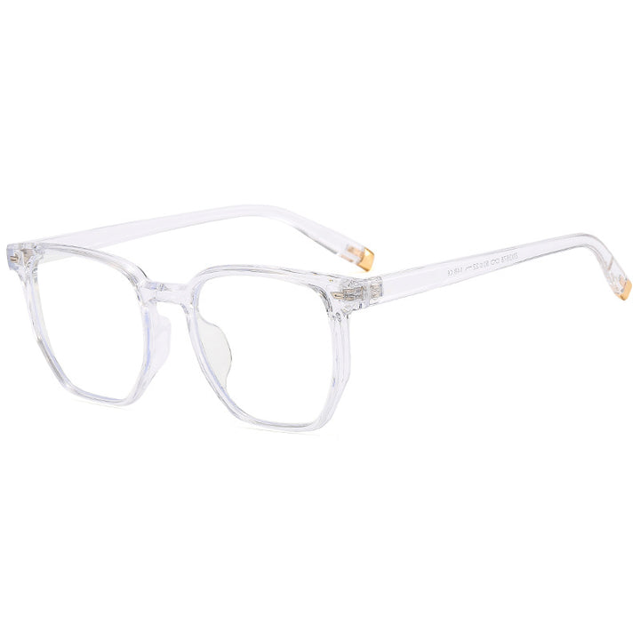 Dame moteriktig transparent solbrille i elegant hexagon-design Luvikno
