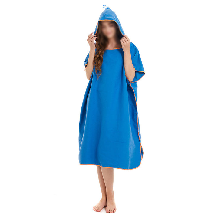 Dame hetteponcho av myk mikrofiberstoff Luvikno