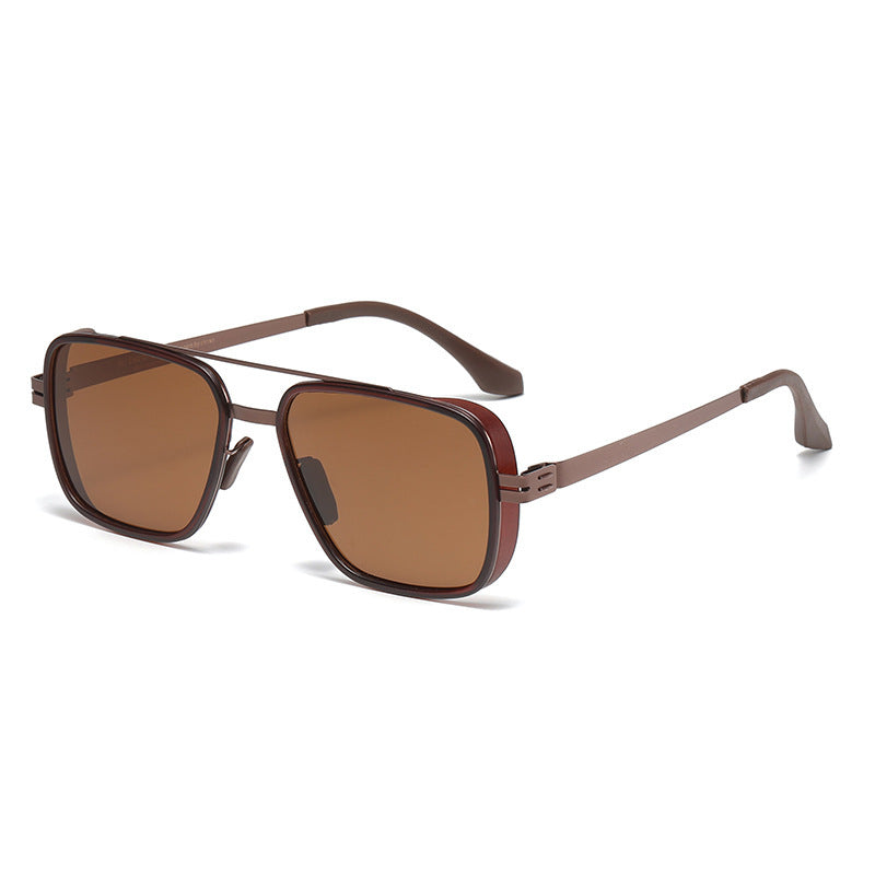 Herre premium solbrille i moderne kvadratisk design Luvikno