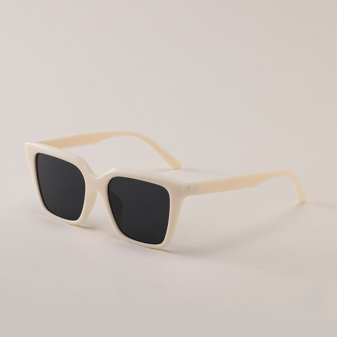 Dame geometrisk solbrille med beskyttende UV-filter og stilfullt skilpadde-design Luvikno