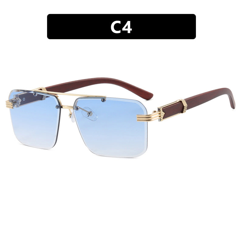 Damer geometrisk oversized solbrille med trendy design og luksuriøse detaljer Luvikno