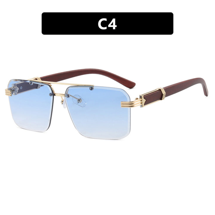 Damer geometrisk oversized solbrille med trendy design og luksuriøse detaljer Luvikno