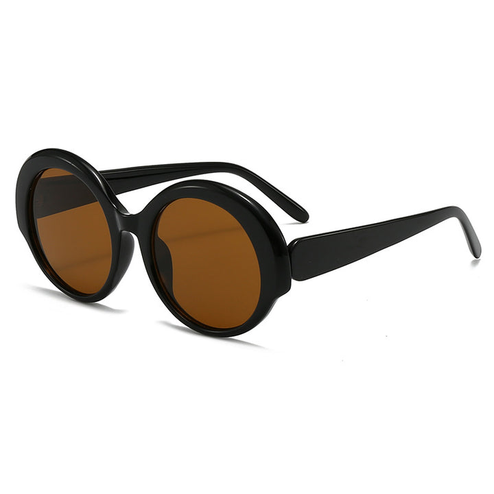 Dame moderne runde designer-solbriller Luvikno