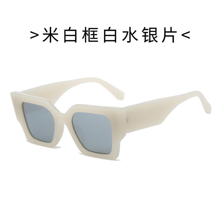 Dame Modisquadrat solbrille med bred ramme og UV-beskyttelse Luvikno