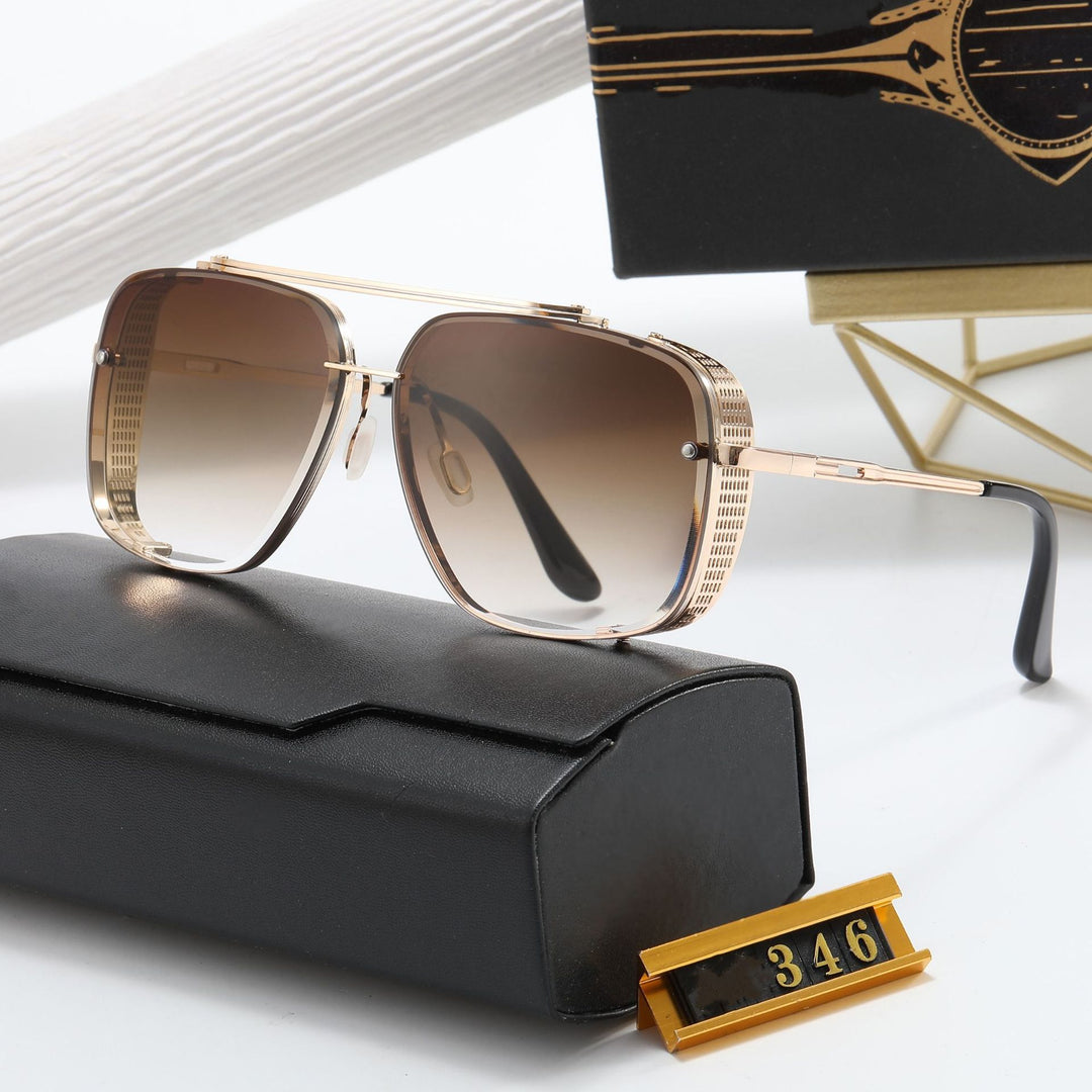 Dame designer solbrille med stilleggende firkantet ramme og UV-beskyttelse Luvikno