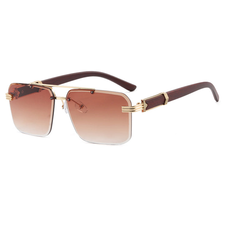 Damer geometrisk oversized solbrille med trendy design og luksuriøse detaljer Luvikno
