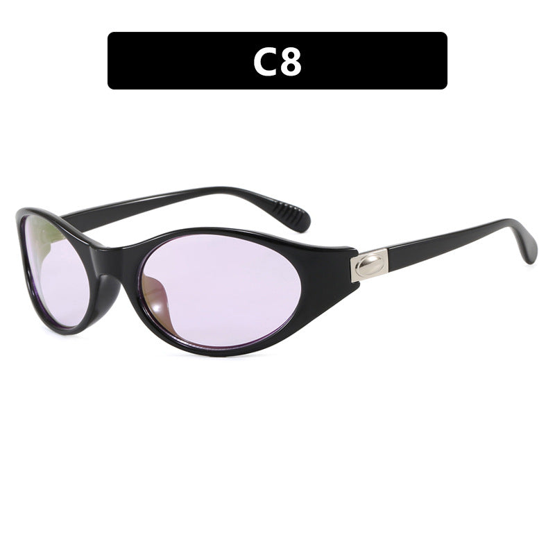 Dame stilfull solbrille i elegant ovalt design med beskyttende UV-filter Luvikno