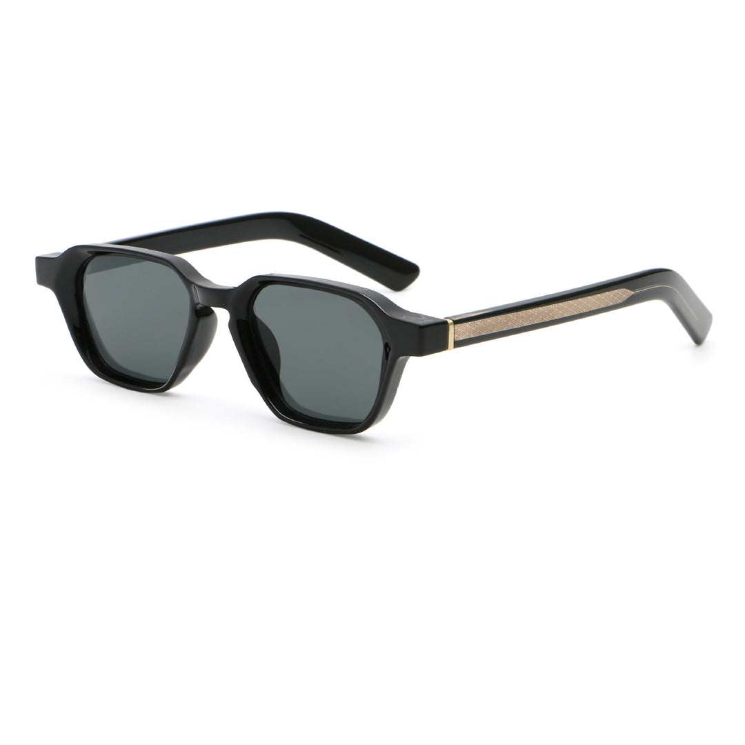 Dame solbrille i spesielt design med kantede glass Luvikno