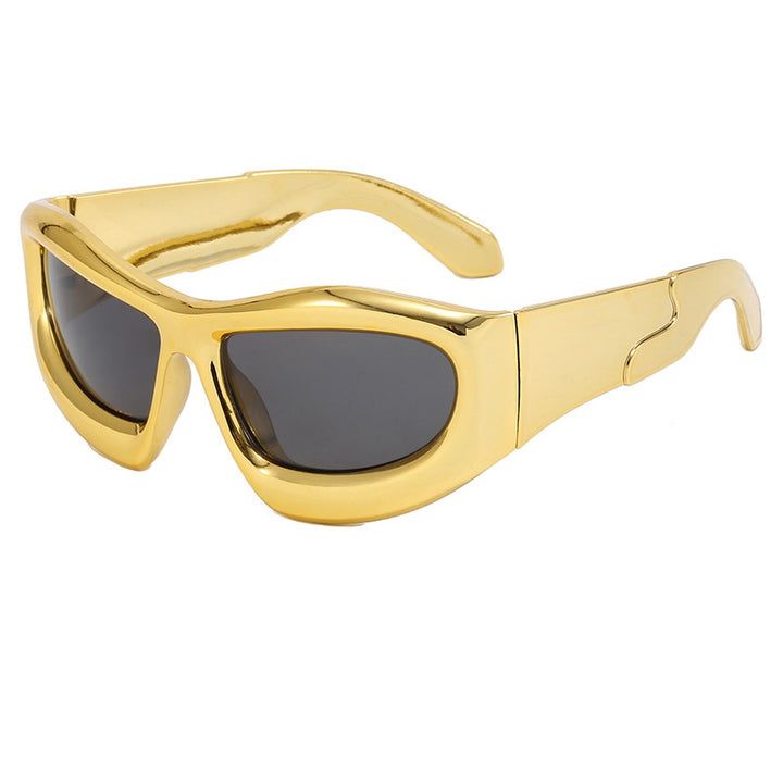 Dame Sportslig Solbrille med robust, geometrisk rammendesign Luvikno