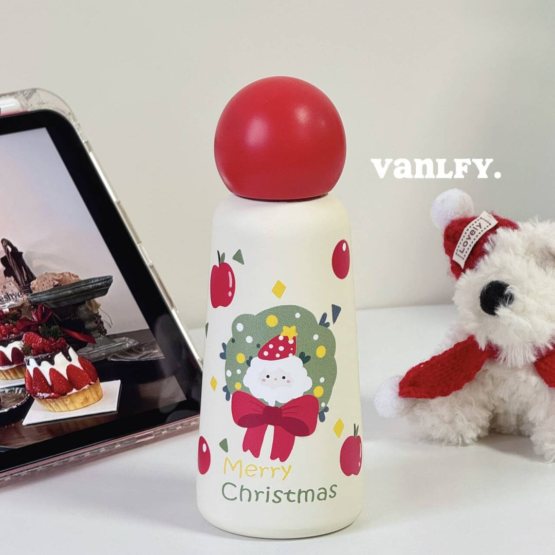 Damen Thermoskanne mit niedlichem Weihnachtsdesign Luvikno