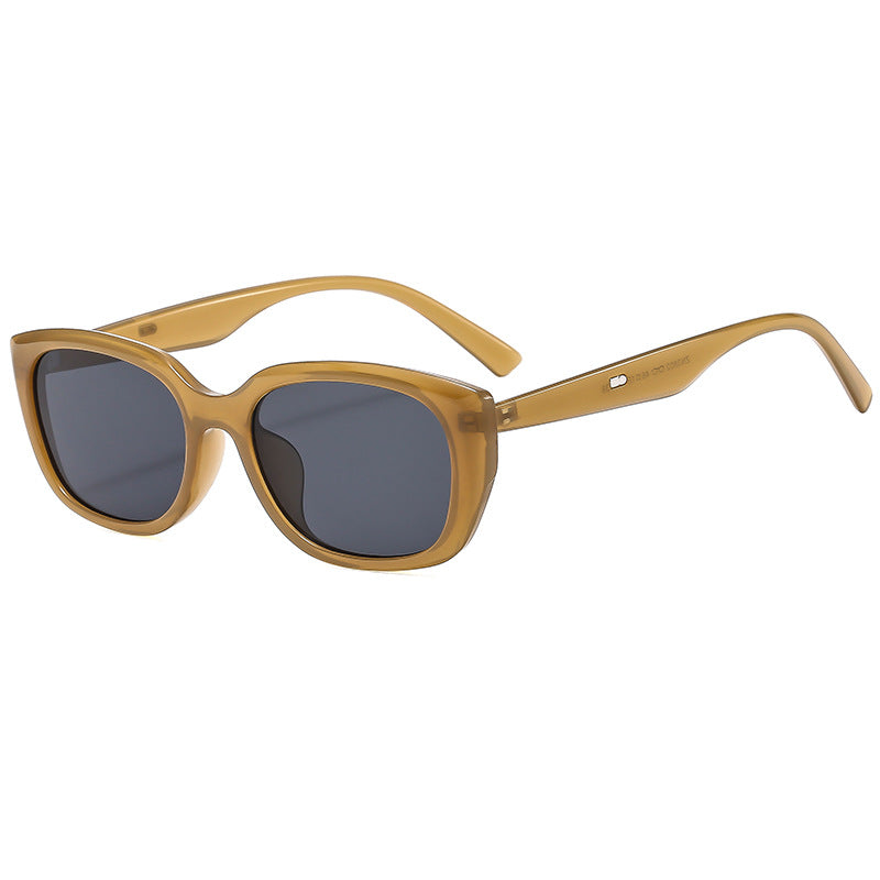 Dame moteriktig oversized solbrille med stilfullt plastinnfatning Luvikno