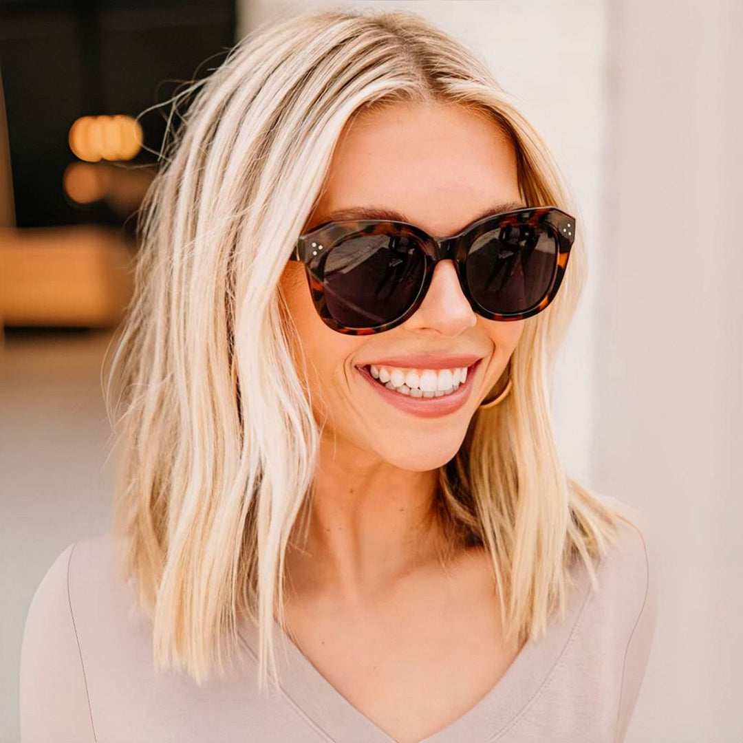Dame solbrille i elegant retrostil med høyt beskyttende UV-filter Luvikno