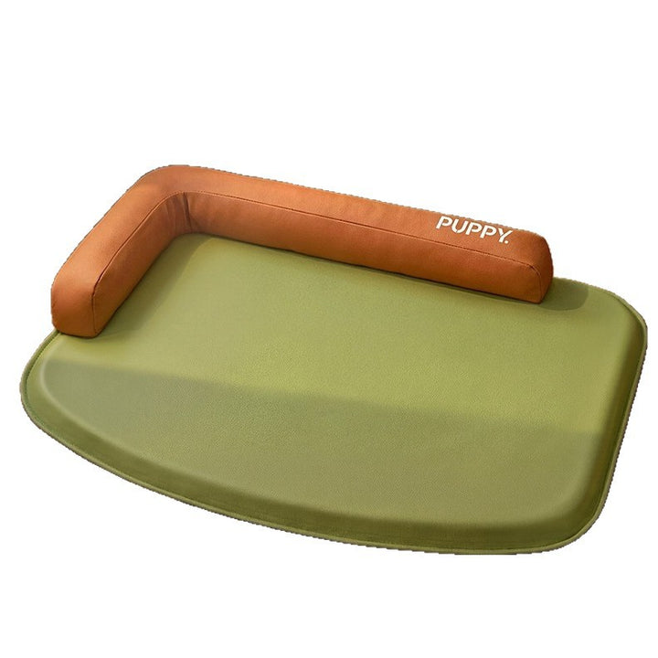 Unisex nan ortopedisk hundematte med minneskum og hevet hodekinnrand Luvikno