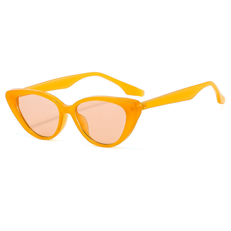 Dame Cat-Eye solbriller med moderne ekstrem ramme Luvikno