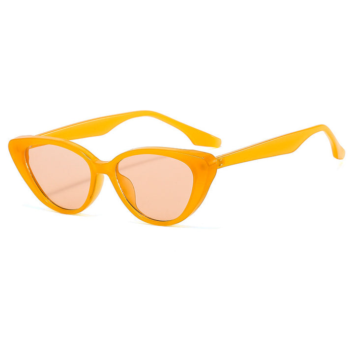 Dame Cat-Eye solbriller med moderne ekstrem ramme Luvikno