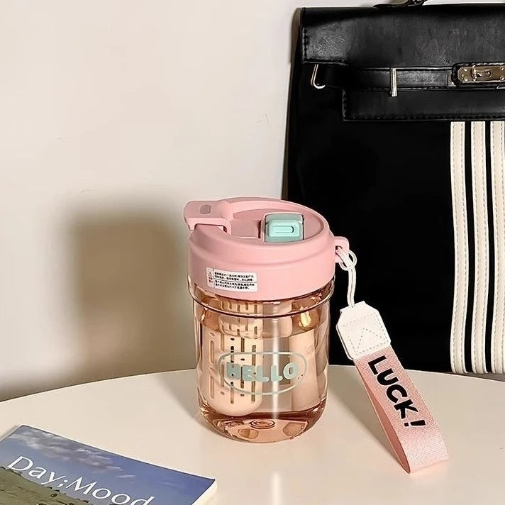 Damen stilvoll Trinkflasche mit integriertem Tragesystem Luvikno