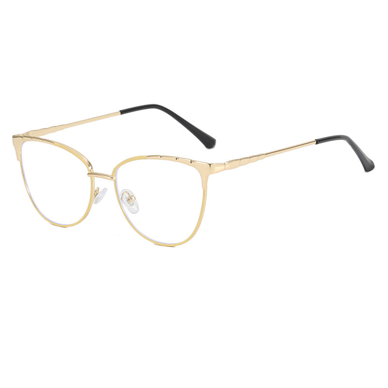 Dame Cat-Eye briller med fine metallakenter Luvikno