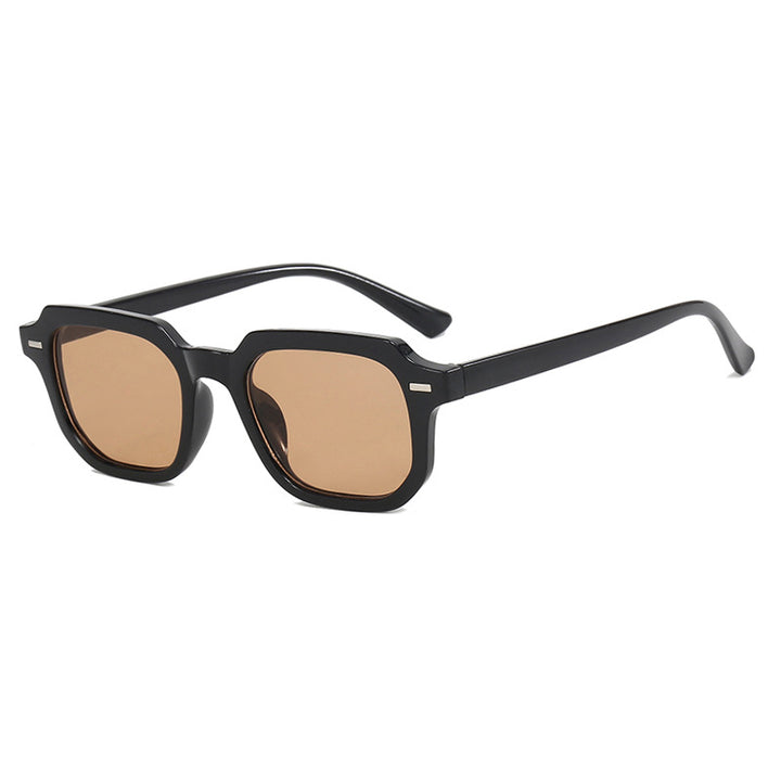 Dame kvadratisk solbrille med stilfull rammestruktur og UV-beskyttelse Luvikno