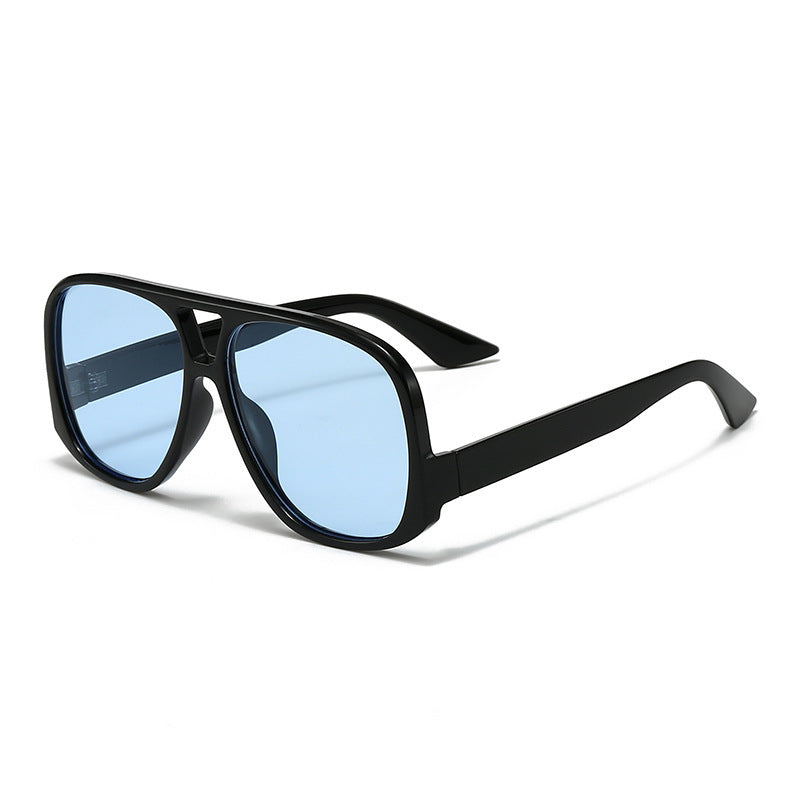 Dame trendy oversized solbriller i moderne skilpaddemønster Luvikno
