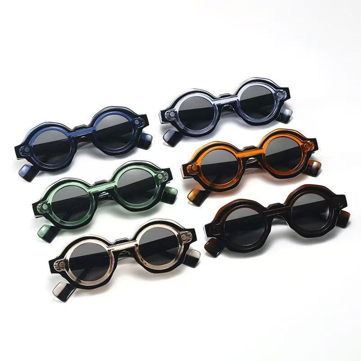 Damer moterik solbrille med unikt runddesign Luvikno
