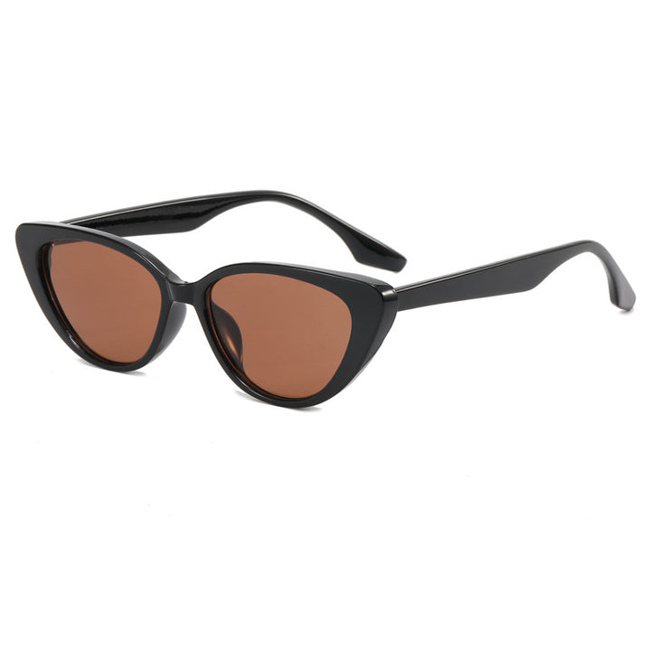 Dame moderne Cat-Eye solbrille med UV-beskyttelse og edel ramme Luvikno