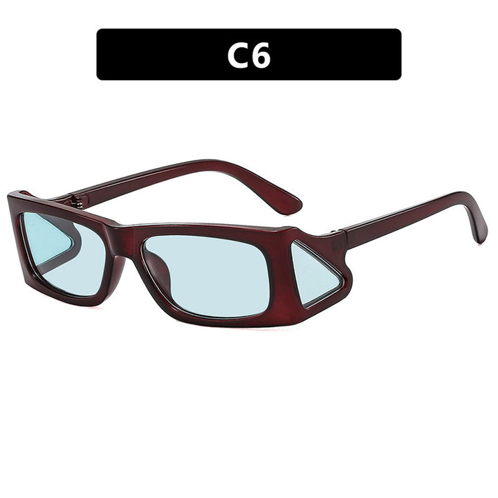 Damer ekstravagante solbrille i geometrisk design Luvikno