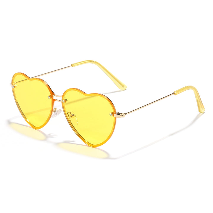 Dame hjerteformet solbrille med stilige linser Luvikno
