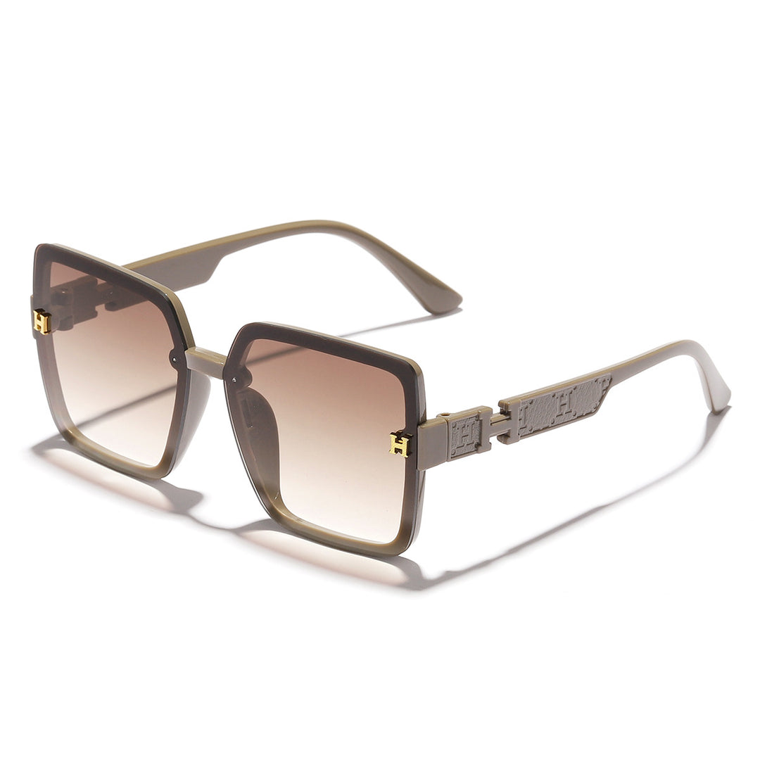 Dame oversized moteriktig solbrille med elegant fargeovergang Luvikno