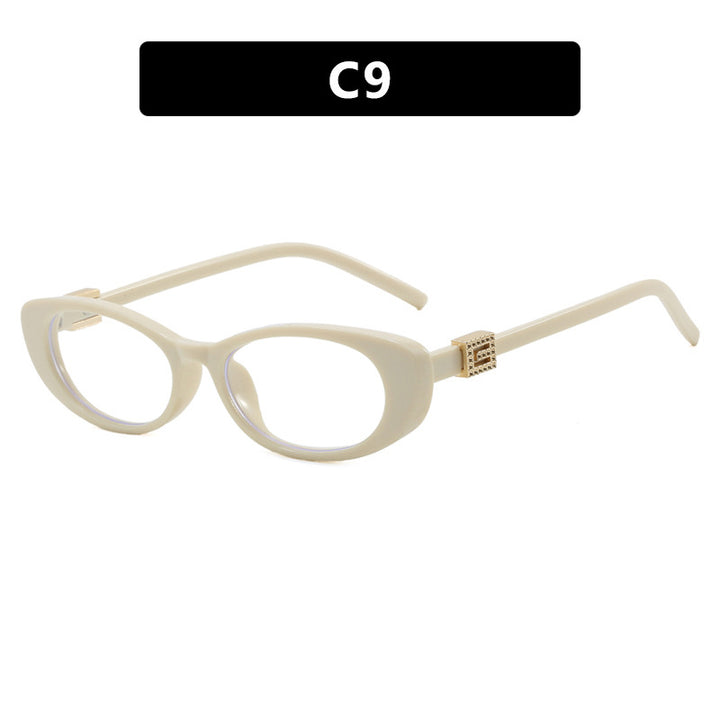 Dame elegant Cat-Eye solbriller med fine aksenter Luvikno