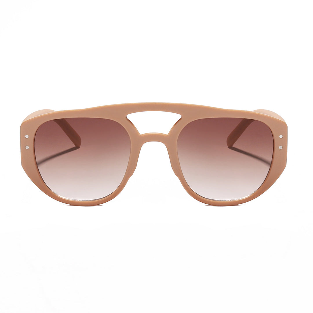 Dame oversized solbrille med moderne, strukturert ramme Luvikno