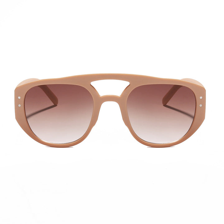 Dame oversized solbrille med moderne, strukturert ramme Luvikno