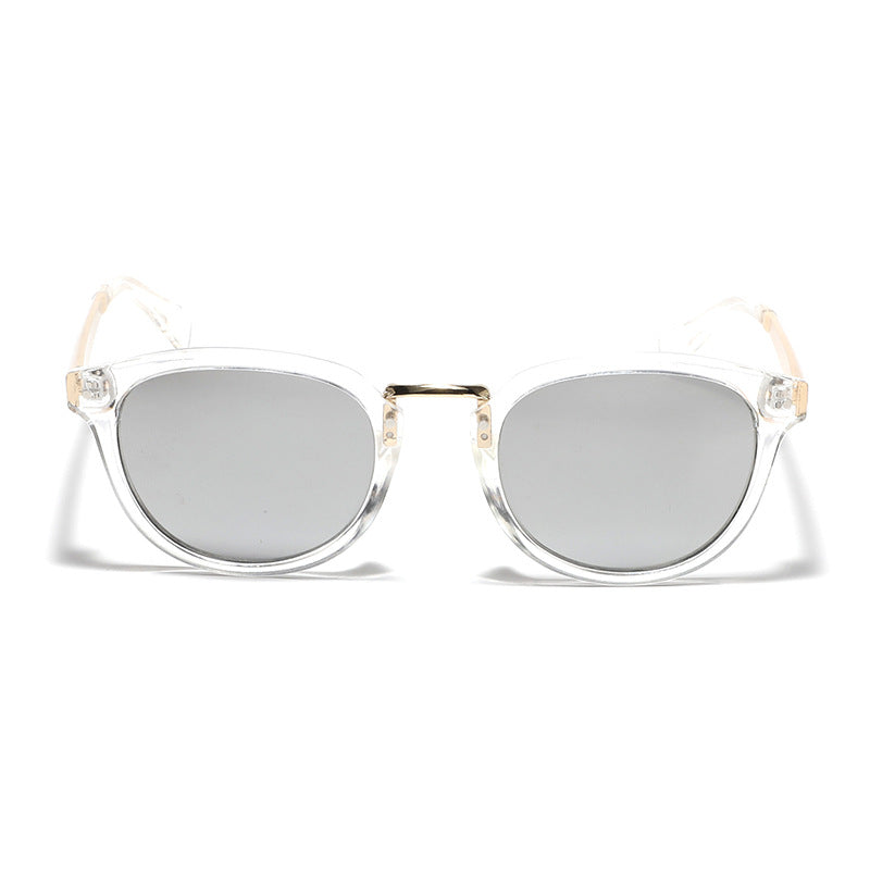 Dame trendy solbriller med fargerike, speilende linser og elegant ramme Luvikno