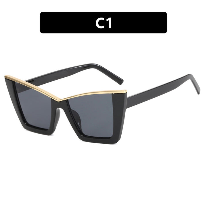 Dame moderne Cat-Eye solbriller med ekspressivt design og beskyttende UV-filter Luvikno