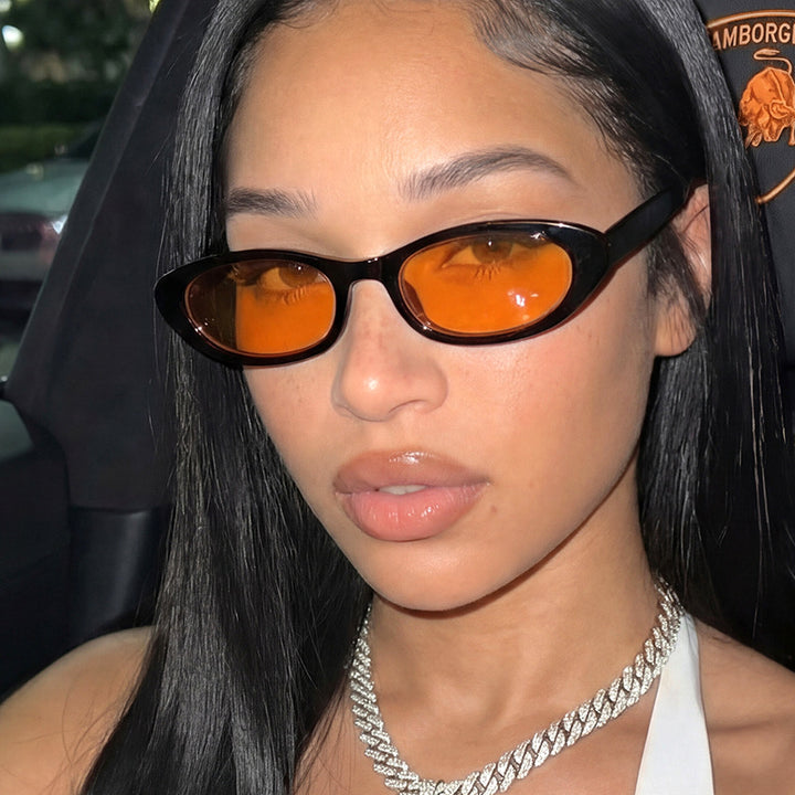 Dame Cat-Eye solbrille med beskyttende UV-filter og elegant rammestruktur Luvikno